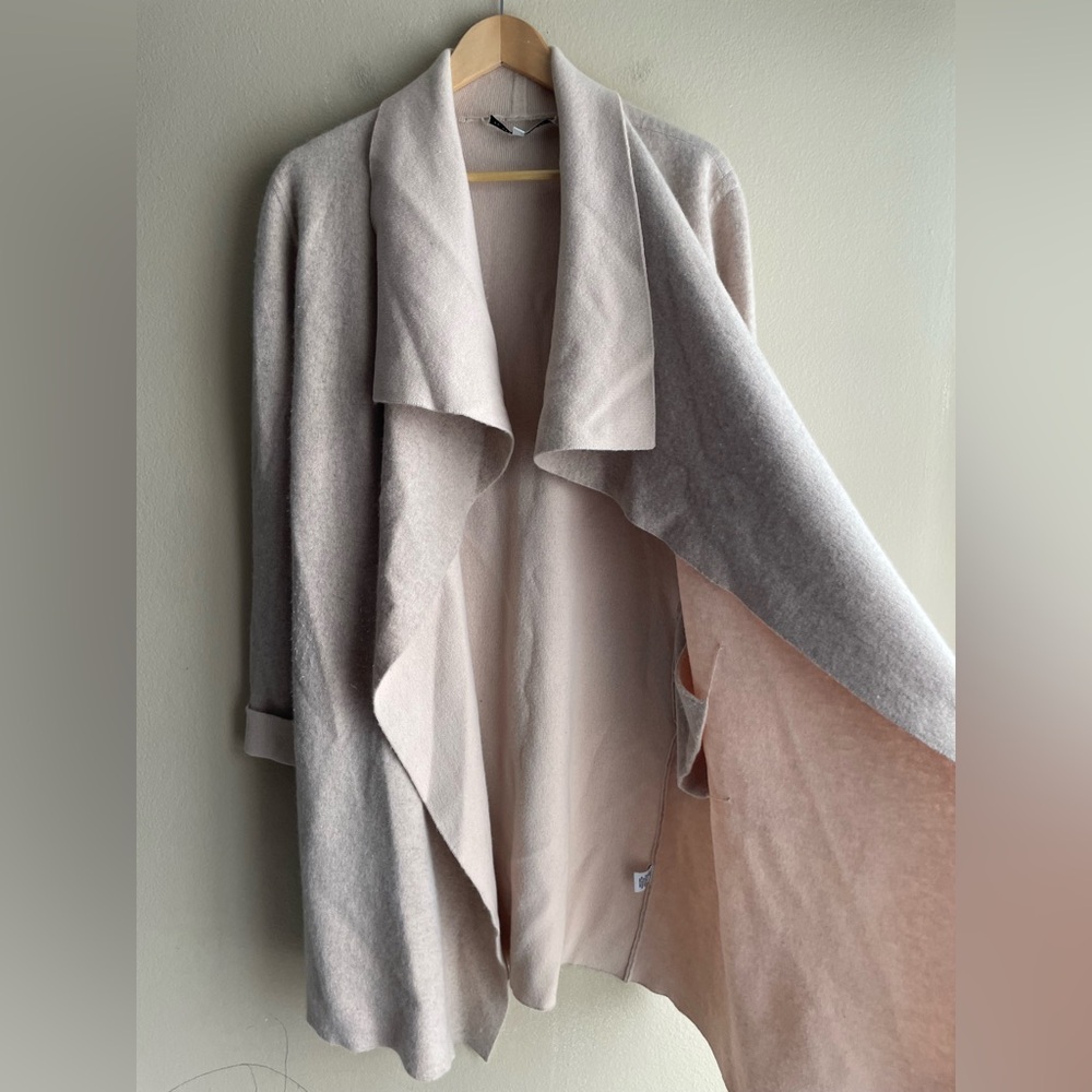 The Cashmere Project Women Long Thick Cardigan Cashmere Sweater Light Pink XS - Picture 5 of 13